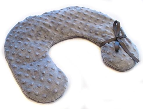 HANDMADE Contoured Microwavable Spa Neck Wrap Pillow (Gray Lavender Eucalyptus)