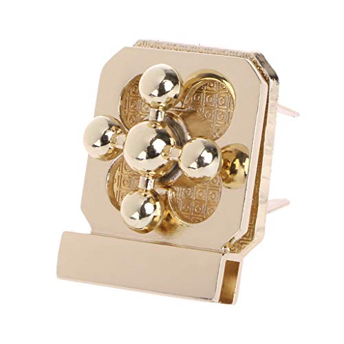 Misright 2 Sets Plum Blossom Metal Purse Handbag Twist Turn Lock DIY Handbag Shoulder Bag Purse Hardware Accessories