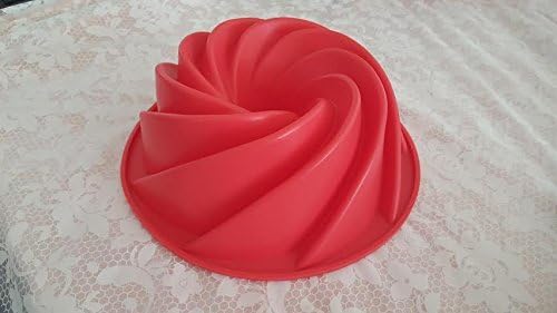 The Trusty Baker- Silicone Swirl Heritage Bundt Pan- Non BPA- Non Stick-
