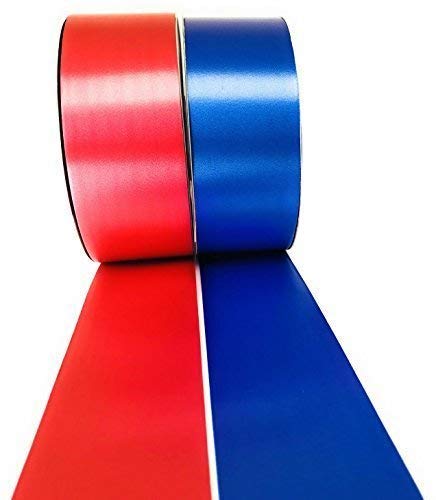 INERRA Ribbon Multipack - 2 x 100 Yard Rolls (Red & Royal Blue) Wedding Flowers Gift Decoration & Christmas