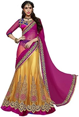Mahotsav Women's Net Velvet, Net Lehenga Choli (6619)