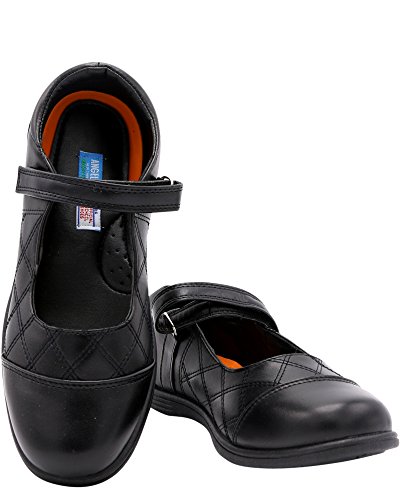 Angels - Girl's Mary Jane Quilted Memry Foam School Shoes