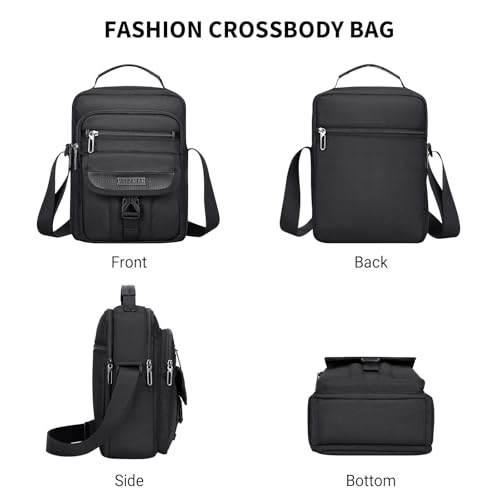 WITZMAN Crossbody Bags for Men Travel Shoulder Bag Lightweight Man Purse Small Casual Messenger Bag for Work Traveling