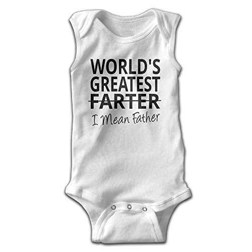 World's Greatest Farter4 Newborn Baby Sleeveless One-Piece Tank Shortie Romper White