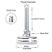 (4) Tempest Glide Furniture Leg Leveler with Thread Diameter: 5/16-18, Length: 2 Inch, Base Diameter: 2 1/8 Inch, Base Nut, Zinc, Furniture Leveler Set of (4) #1090