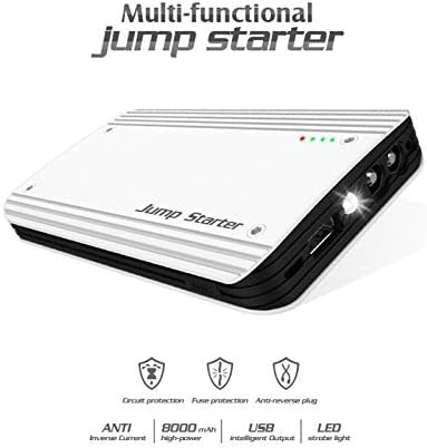 Ayda Jump Starter Power Bank 8000 mAh with Bright Flash LED - Noir