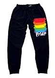 Gay Pride Rainbow Men's Jogger Training Black Pants Running Fitted