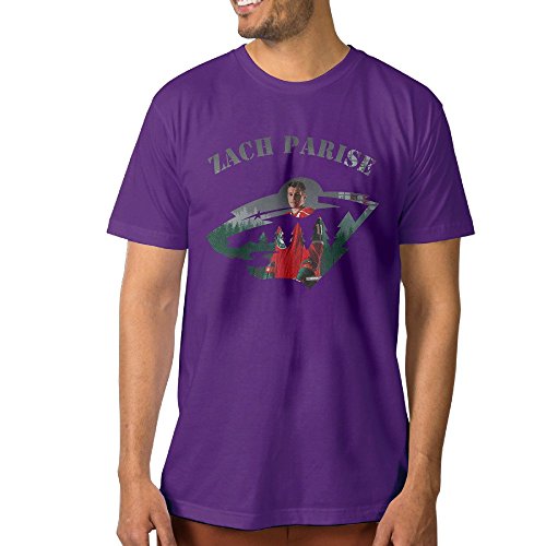 Make Your Own Men's T-shirt # 11 Minnesota Hockey Wild Logo L Purple