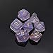 UDIXI Polyhedral DND Dice Sets Iridecent Transparent Discolored Dice for Dungeons and Dragons Pathfinder RPG MTG Table Gaming Dice(Purple Dice)