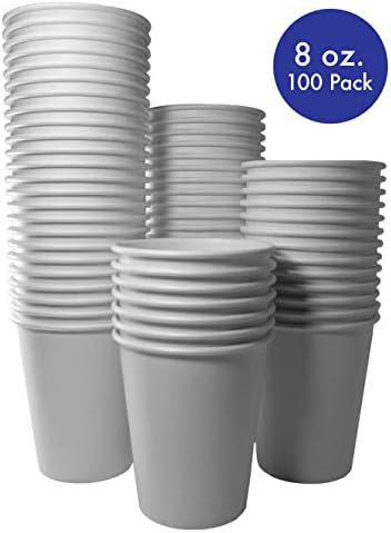 8 oz. White Paper Hot Cups [100 Pack]