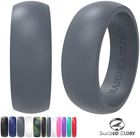 Silicone Wedding Rings Wedding Bands All Sizes for Active Men and Women, Fitness, Engineers, Sports, Weightlifting | Comfortable Fit, Skin Safe, Non-Toxic Soft Rubber Wedding Rings