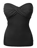 RubyK Womens Stretchy Fitted Strapless Tube Top