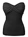 RubyK Womens Stretchy Solid Strapless Tube Top