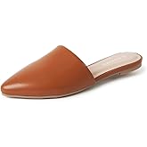 J. Adams Lennox Mules for Women - Closed Pointed Toe Flat Heel Slides