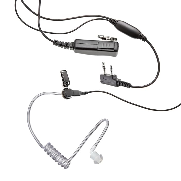 Heavy Duty (HD) Covert Acoustic Tube Earpiece for Kenwood 2 Pin Radio