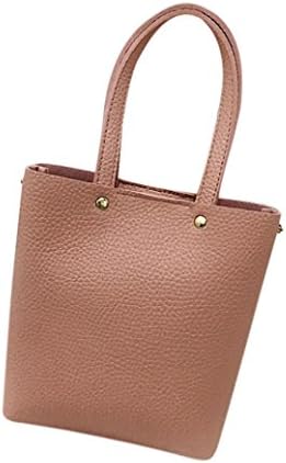 SanCanSn Women's Pure Color Shoulder Bags with Corssbody Bag&amp;Handbag (Free Size, Pink)