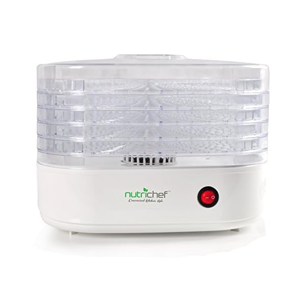 NutriChef-Electric-Food-Dehydrator-Beef-Jerkey-Dried-Fruit-Maker-Dehydrators-Compact-Design-White-PKFD06