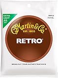 Martin Retro Acoustic Guitar Strings - .010-.047 Extra Light