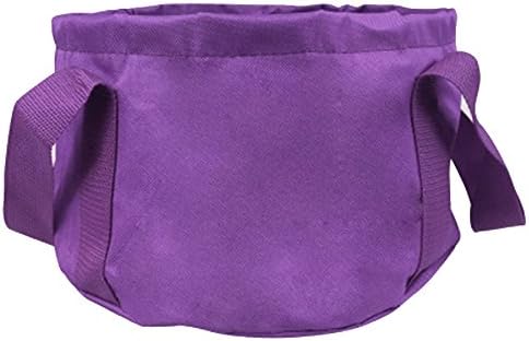 HUNTERMAX Collapsible Laundry Basket,Multifunctional Foldable Camp Sink Leak-Proof Picnic Travel Basin Washing Basket Storage for Camping, Hiking, Travel, Outdoors (purple)