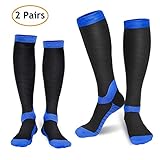 Deilin Compression Socks for Women & Men (2 Pairs), Graduated Compression Sock 20-30 mmhg for Running, Athletic Sports, Flight Travel, Nurses, Maternity Pregnancy, Shin Splints, Edema, Varicose Veins