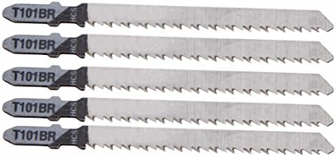 WILLAI 5pcs High Carbon Steel T101BR Saw Blade 100mm Length Jigsaw Blades Down Cut Worktop Wood Cutting Power Tools Mayitr