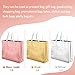 Whaline Set of 12 Glossy Reusable Grocery Bag Tote Bag with Handle Non-woven Stylish Gift Bag for Bridal Shower Bachelorette Engagement Birthday Hoilday Parties (Rose gold, Gold, Silver)