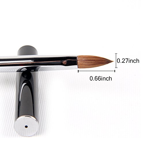 BQAN 1Pc Acrylic Nail Art Brush Kolinsky Sable Hair Nail Tools 8#