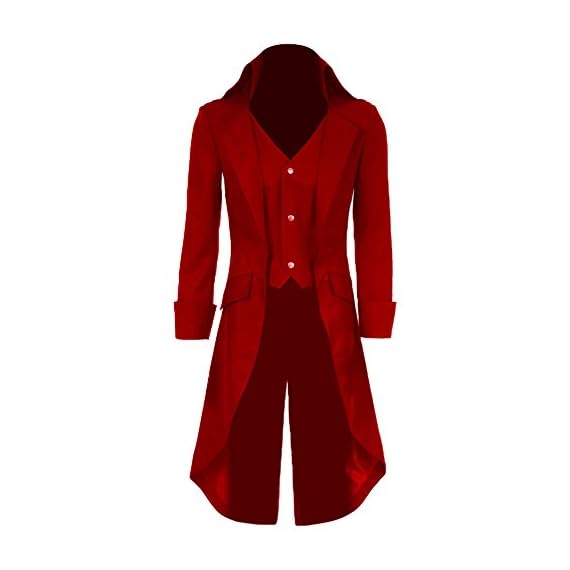 COSSKY-Boys-Gothic-Tailcoat-Jacket-Steampunk-Long-Coat-Halloween-Costume