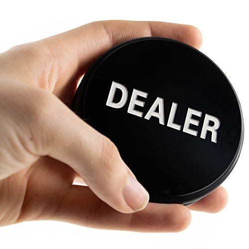 Brybelly Double-Sided Dealer Button - Casino-Grade Poker Buck Poker Weight, Large 3 Inch Diameter Puck! Great for Poker, Texas Hold 'em, Gambling Card Games