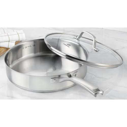 Calphalon Classic Stainless Steel Cookware Saute Pan, 3 Quart, Silver