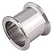 DERNORD Sanitary Spool Tube with Clamp Ends,Stainless Steel 304 Seamless Round Tubing with 2 inch Tri Clamp 64MM Ferrule Flange (Tube Length: 2 Inch / 51MM)