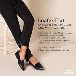 Amazon Essentials Women's Loafer Flat, Black