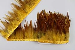 2 Yard Long, 5-6 inch Height, Dyed Saddle Feather