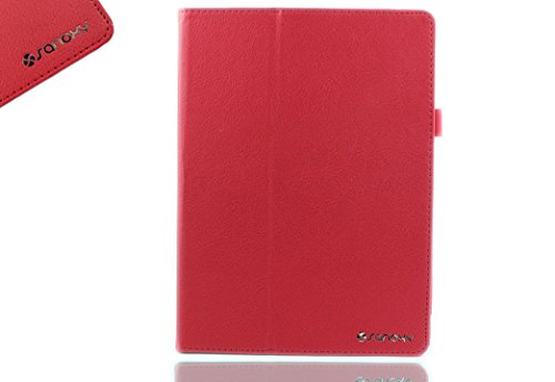 Sanoxy Slim Folio Folder PU Leather Stand Case for iPad 2/3/4 /ipad 2nd Generation, Red (SANOXY-Folio-IPACS-RD)