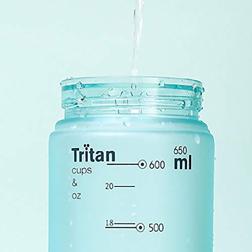 Large 22 oz Scrub Sports Water Bottle, Leak Proof BPA Free Food Grade Tritan Plastic Click Open Water Bottle for Outdoor Cycling Hiking Camping Travel