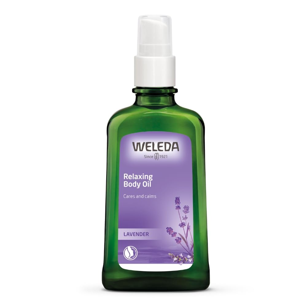 Weleda Lavender Oil, Relaxing Body Oil, Calming Massage Oil, Dermatologically Tested, 100% Certified Natural, Vegan, 100ml