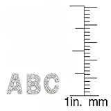 PAVOI 925 Sterling Silver CZ Simulated Diamond Stud Earrings Fashion Alphabet Letter Initial Earrings