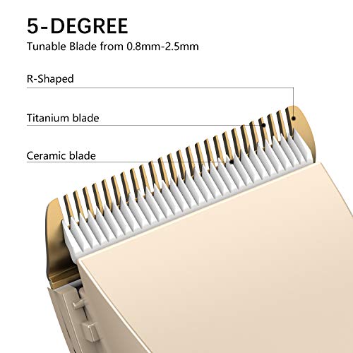 Hair Clippers for Men, DUSASA Professional Cordless Hair Trimmer IPX7 Waterproof USB Rechargeable LED Display Beard Trimmer Multiple 21 Sets Hair Cutting Kit With Charging Dock-2000mAh Lithium Ion