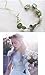 FIDDY898 Flower Crown Greenery Boho Headband Festival Wedding Flower Girl Headpiece Wreath Photo Hair Prop (Headpiece)