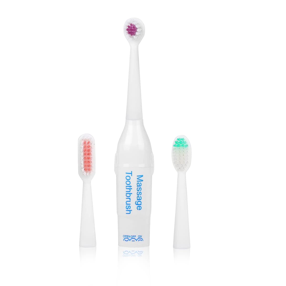 Pet Electric Toothbrush, Dog Toothbrush Safe Acoustic Wave Pet Dental Care Cleaning Tools Kit with 3 Brush Heads