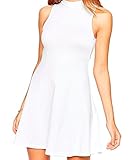 Face N Face Women's Chiffon High Neck Sleeveless Empire Mini Dress