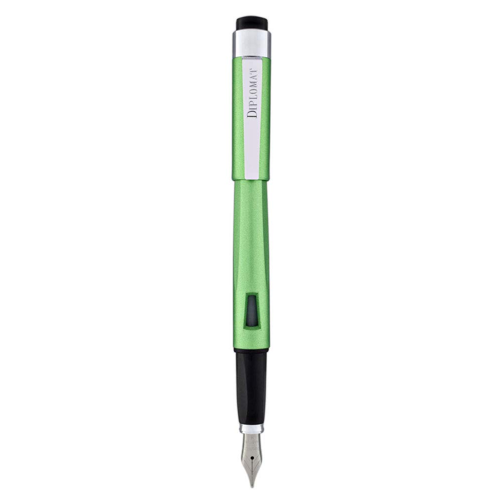 Diplomat Magnum Lime Green, Cartridge fountain pen with medium nib