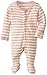 L'ovedbaby Unisex Baby Organic Snap Footie (Mauve/Beige, 9-12m)