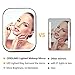 CERSLMO Makeup Mirror with Lights, Lighted Travel Mirror with LED Lights, Dimmable Portable Desk Light up Cosmetic Mirror with Touch Screen Switch, Batteries or USB Operated, Black