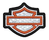 Harley-Davidson Embroidered Reflective Blank B&S Emblem Patch, XS Size EM1144381