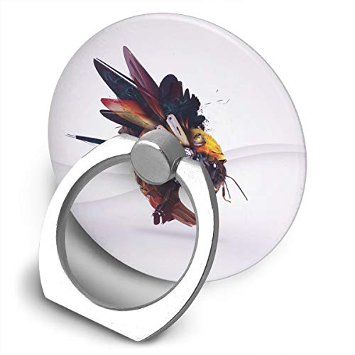 Round Phone Ring Holder Mech Bee Print 360 Degree Rotating