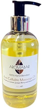 Anti Cellulite Massage Oil 250ml Pump Dispenser with Grapefruit Lemon Juniper Fennel Pure Essential Oils, 250 ml (Pack of 1)