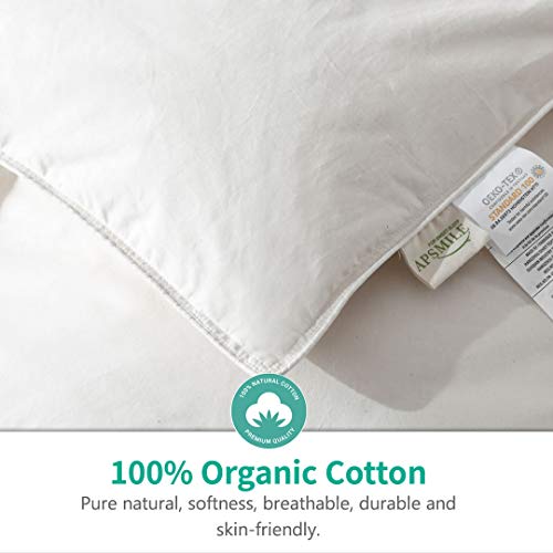 APSMILE Heavyweight Goose Down Comforter King Size 100 Organic Cotton