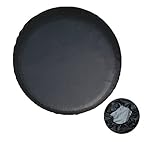 Leadrise®completely Black 14 Inch Wheel Spare Tire Cover Diameter 65cm