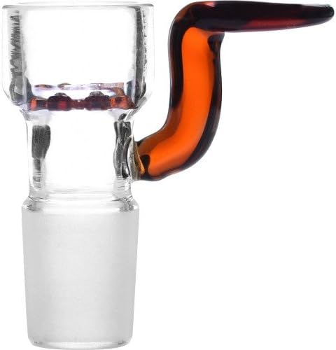 SCIENTIFIC SUPPLIES, 12-791 BOWL SLIDER ASTERIK GLASS SCREEN WITH FLAT HANDLE AMBER 18MM